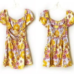 Wild fable floral yellow dress